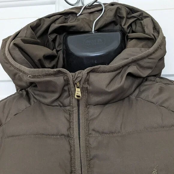 Polo Ralph Lauren Brown Puffer Quilted Coat Jacket, Kids Youth XL Size 16